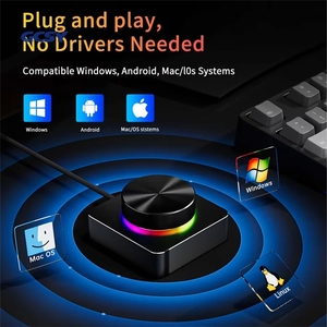 3 1 वॉल्यूम नियंत्रक वायरलेस बीटी मिनी कीबोर्ड मल्टीफंक्शनल नॉब कंप्यूटर स्पीकर ऑडियो वॉल्यूम कंट्रोलर - Product Image 5