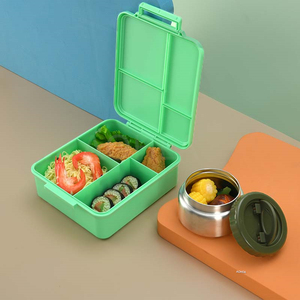 Boîte à lunch isotherme écologique avec logo personnalisé, boîte à lunch en plastique anti-fuite pour enfants, école, extérieur - Product Image 1