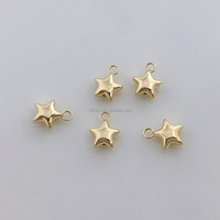 Bijoux en or massif jaune véritable 14K fermoirs étoiles personnalisés pour bracelets et colliers crochets et accessoires de fermeture de chaîne