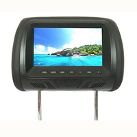 Moniteur LCD MP5 pour appuie-tête de voiture de 7 pouces, type oreiller, en cuir, avec USB, SD, FM, divertissement pour sièges arrière, écran TFT, stéréo, télécommande