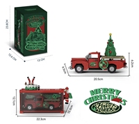 PB PB8849 Juguete de Construcción, Camión de Árbol de Navidad, Modelo de Coche, Educativo, DIY, ABS, Escala 1:32, Juego de Bloques de Construcción, 611 Piezas