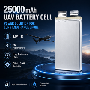 Cellule semi-solide 3,7 V 25000 mAh 5C, cellule LiPo simple haute énergie pour batterie de drone VTOL/à voilure fixe - Product Image 1