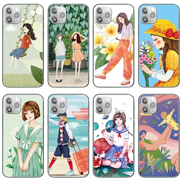 Custom Shockproof Silicone Phone Case for iPhone 13 12 11 Pro Xs Max X Xr Lens Protection Case on iPhone 6s 7 8 Plus Case on SE