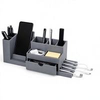 Organisateur de bureau modulaire imprimé en 3D FDM en PLA, porte-stylos multi-compartiments, support de téléphone, bureau à domicile, OEM personnalisé
