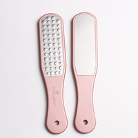 Outils de râpe de pédicure design de mode, étiquette privée, dissolvant de callosités double face, lime à pieds