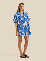 Peignoir Bohème Floral Jacquard pour Femme, Longueur Genou, Manches Courtes, en Coton Éponge Ultra Absorbant, Idéal pour Hôtels et Resorts (Vente en Gros)