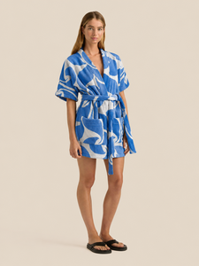 Albornoz Boho Floral Jacquard para Mujer, Largo hasta la Rodilla, <span class=keywords><strong>Manga</strong></span> <span class=keywords><strong>Corta</strong></span>, Algodón, Felpa, Altamente Absorbente, para Hoteles y Resorts, Venta al por Mayor - Product Image 2