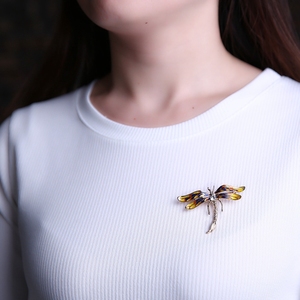 Luxury Personalized Metal Rhinestone Colorful Cute <strong>Dragonfly</strong> Insect Brooch Pins <strong>Jewelry</strong> for Women - Product Image 2
