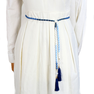 Pantalon de robe multifonctionnel pour femmes <span class=keywords><strong>ceinture</strong></span> de jupe de corde de taille <span class=keywords><strong>fine</strong></span> avec des accessoires de costume de gland ceintures en tissu - Product Image 6