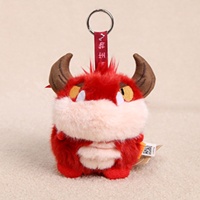 Porte-clés mini dragon personnalisé en peluche, pendentif de sac en coton PP, jouet en gros OEM
