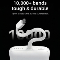 Batería Externa Portátil de 10000 mAh al por Mayor, 20 W, con Cable de Carga Tipo C, Batería para Teléfono Móvil de 10000 mAh, Powerbank de 22.5 W