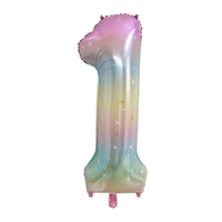 Nouveaux ballons en feuille d'hélium de 40 pouces, 0-9, grands, dégradés, couleur étoile, numéro, anniversaire, Saint-Valentin, Halloween, Noël, jetables