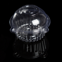Conteneurs pour Cupcake en plastique jetables, pièces, de qualité alimentaire, prix d'usine, avec couvercle dôme