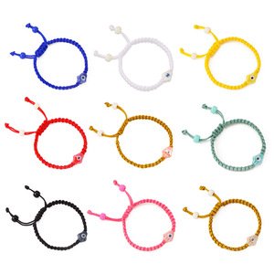 Bracciali in ceramica da uomo e donna Hamsa a mano <span class=keywords><strong>malocchio</strong></span> intrecciati con cordoncino portafortuna braccialetti in amuleto intrecciati a mano con stringa luminosa regalo di <span class=keywords><strong>preghiera</strong></span> - Product Image 2