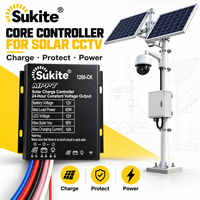 Contrôleur solaire Sukite MPPT 1260-CK 12V 10A 60W pour caméra CCTV, sortie de tension constante 24 heures sur 24