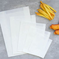 Sac en papier kraft brun et blanc personnalisé pour pâtisserie française, beignets, biscuits, en-cas, pain