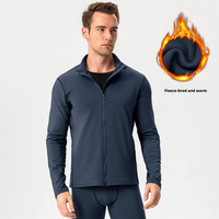 Veste de sport pour homme personnalisée avec fermeture éclair, anti-humidité, pour entraînement et fitness, vente en gros