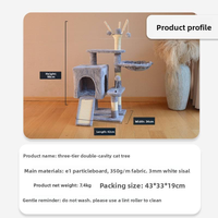 Arbre à chat moderne en bois écologique, tour pour chat, griffoir, structure d'escalade en peluche pour chat, mobilier d'intérieur pour animaux de compagnie, en carton