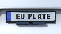 Système de caméra de recul sans fil à panneau d'alimentation solaire, 10 pouces, caméra de recul, installation facile sur plaque de voiture