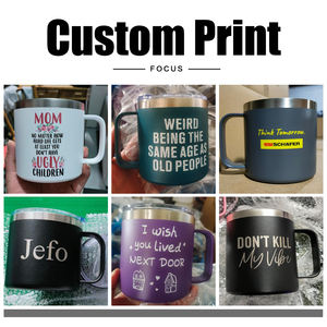 अनुकूलित लोगो 14 औंस खेल कॉफी मग हैंडल और ढक्कन के साथ मग लाल 400 मिलीलीटर थर्मोसिस 18/8 लिए लाल मिली थर्मस कप - Product Image 4