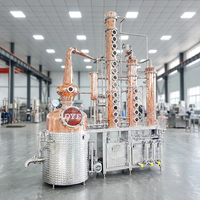 Alambic commercial en cuivre pour la distillation de whisky - 300L/500L/1000L/2000L Personnalisable