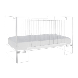 Hiện Đại Rõ Ràng Cài Đặt Sang Trọng Acrylic Phòng Thiết Kế Cot Giường Lớn Acrylic <span class=keywords><strong>Crib</strong></span> Cho Bé - Product Image 5