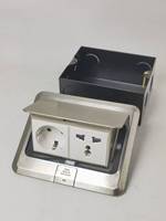 Prise de sol escamotable MAADN, norme britannique, encastrée pour mobilier de bureau, 13A/16A, IP44, 2 prises, Royaume-Uni, 250V