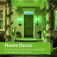 Ampoule LED G45 Décorative 1W en Plastique E27 Lumière Colorée, Lampe de Fête Sept Couleurs pour Décoration de Noël et Fêtes