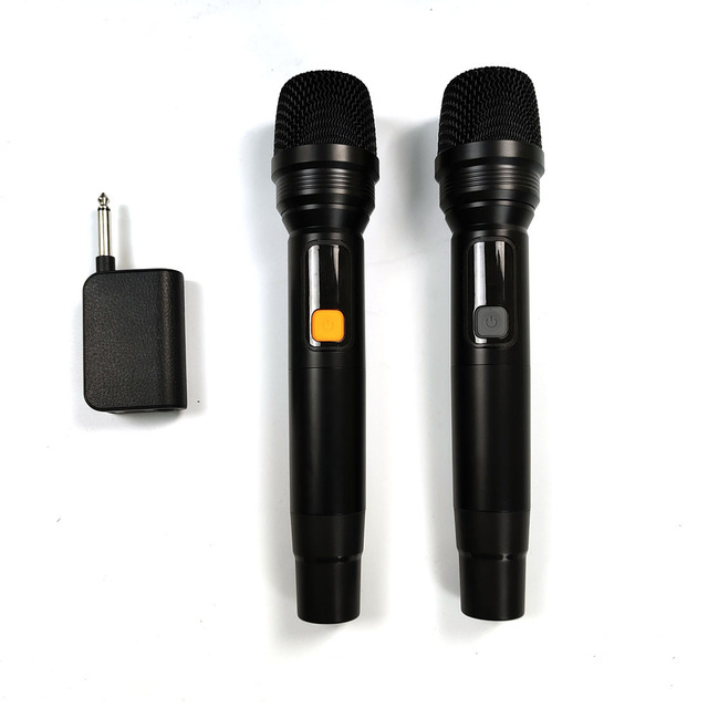 Wireless Two Microphone System Dual-Channel Receiver YFY-SN-S2 Noise Cancel Rechargeable UHF Metal Portable Karaoke Microphone