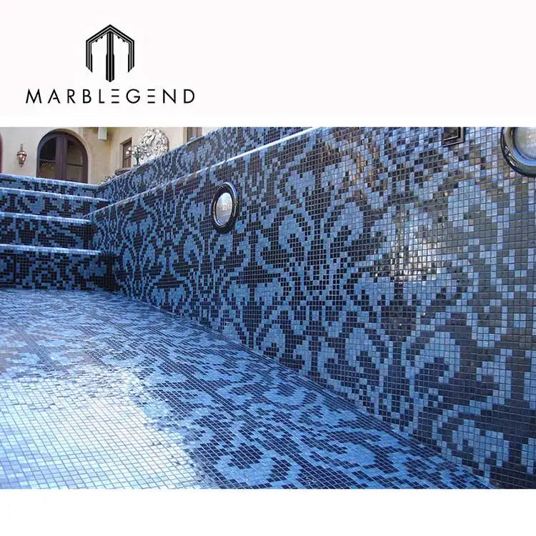 Mosaïque en verre à effet 3d décoratif, pour les décorations de piscine