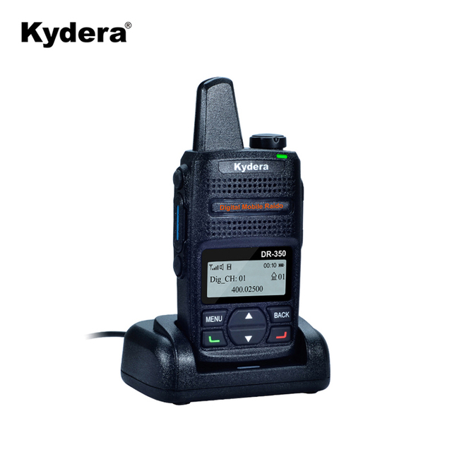 CE FCC Approved Mini Digital FRS/PMR VHF/UHF FM Transceiver DR-350 DMR Walkie Talkie IP54 2-Time Slot 2W Power 1-3KM Range GPS