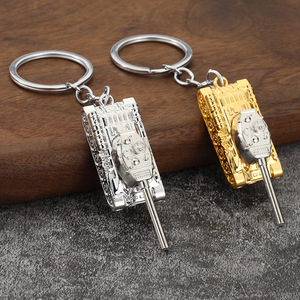 Nouveau pendentif de voiture pour hommes de Yujia, un monde personnalisé de chars <span class=keywords><strong>T34</strong></span> porte-clés modèle taille suspendu petit cadeau - Product Image 3