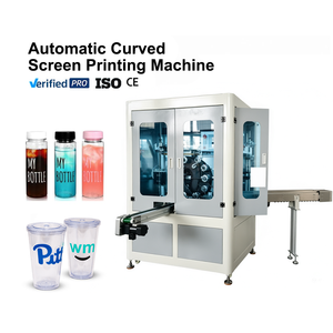 Nouvelle machine d'impression sérigraphique rotative automatique à 8 stations à grande vitesse, réglable, avec durcissement UV pour bouteilles en plastique, bouteilles de parfum et de spiritueux - Product Image 1