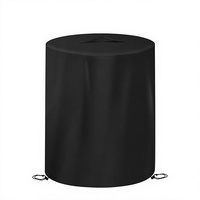 Housse de protection pour foyer rond avec cordon de serrage, imperméable, pour foyers Propane Fire Pits (Oxford Cloth)