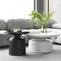Table basse ronde personnalisée de luxe léger pour salon et chambre à coucher, table d'appoint