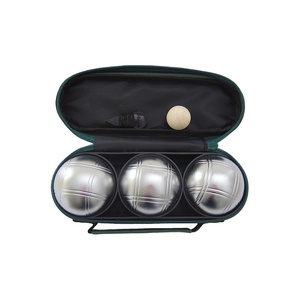 Lot de 3 boules de pétanque en acier inoxydable sablé avec <span class=keywords><strong>sac</strong></span> de pétanque personnalisé pour jouer en plein air - Product Image 2