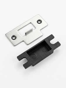 Loquet bébé de 45 mm en fer avec plaques avant et latérales en acier inoxydable 304, finition thermolaquée pour porte d'armoire, placard, armoire - Product Image 3