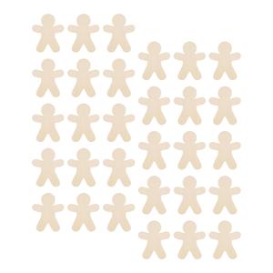 30 pezzi non verniciati fai da te pan di zenzero fette di bambù e artigianato in legno per disegnare decorazioni di Natale Halloween senza foro - Product Image 4