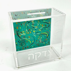 Custom Lucite Acrylic Hockey Puck Display Modern for with Stunning UV Pattern - Product Image 1