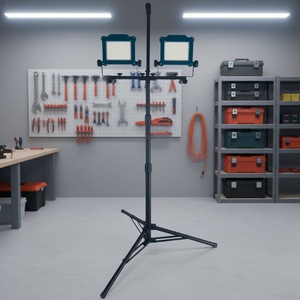 18V Multivolt Cordless 8,000 Lumen <b>LED</b> Tripod Work <b>Light</b> -<b>Workshop</b> Use Dimmable Glass Lens Floor Stand WD-8000 6000K Color Tempe - Product Image 6