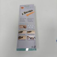 Grattoir multifonctionnel en acier inoxydable avec tête en caoutchouc noir pour enlever le mastic, le coulis et la colle à verre