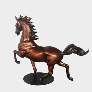 Prezzo di fabbrica su misura quadrato a grandezza naturale bronzo metallo all'aperto animale cavallo scultura - Product Image 1