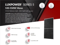 LUXEN Panneau solaire à haut rendement 550W Système d'énergie solaire 550W Panneau solaire pour hors réseau