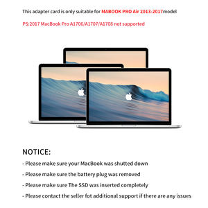 TISHRIC NVMe M.2 zu 2013-2017 MacBook Air Pro Adapter Lange Version M-KEY PCI-E Protokoll (nur) - Product Image 5