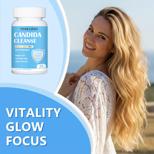 Suplemento de equilibrio de levaduras para mujeres adultas, cápsulas de mezcla herbal Candida <span class=keywords><strong>Cleanse</strong></span>, salud digestiva intestinal, grado alimenticio, 60 cápsulas por paquete - Product Image 6