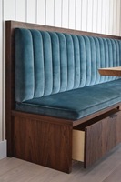 Canapé sectionnel en cuir pour restaurant, banquette pour salle à manger d'hôtel, design moderne, 4 places
