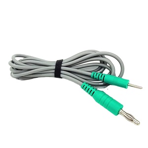 Aangepaste Medische Flexibele Kabel 4.0Mm Bananenplug Naar <span class=keywords><strong>2</strong></span>.<span class=keywords><strong>0</strong></span> Pin Ecg <span class=keywords><strong>Eeg</strong></span> Kabel Voor Bouw Pvc Tpu Jasje Emg Naalddraad - Product Image 1