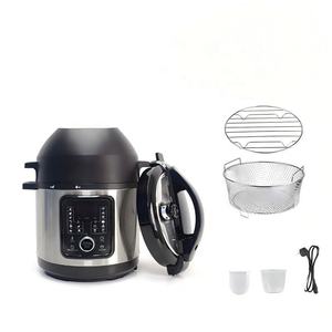 Freidora de Aire para <span class=keywords><strong>Pollo</strong></span> Frito, Papas Fritas, <span class=keywords><strong>Pollo</strong></span> <span class=keywords><strong>Asado</strong></span>, Pastel de Langosta, Rápida, Sin Aceite, Temperatura y Tiempo Opcionales, <span class=keywords><strong>Olla</strong></span> <span class=keywords><strong>a</strong></span> <span class=keywords><strong>Presión</strong></span> con 2 Tapas - Product Image 1