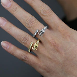 Duyizhao แหวนรูปมังกรสไตล์ฮิปฮอปแหวนแฟชั่นปรับได้แหวนเปิดได้สำหรับผู้หญิงผู้ชายแร็ปเปอร์ปาร์ตี้ - Product Image 6