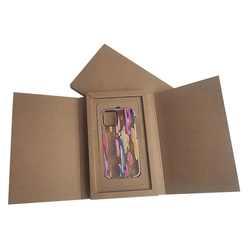 Boîte d'emballage en papier Kraft écologique, 10 pièces, emballage personnalisé pour téléphone portable